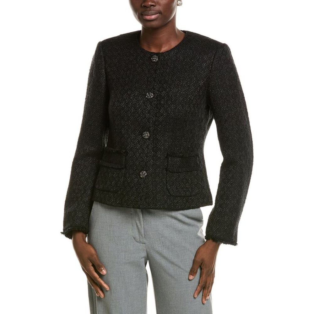 Marc Cain Womens Wool-Blend Jacket, Black